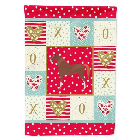 Carolines Treasures 28 x 0.01 x 40 in. Hannoverian Horse Love Flag Canvas House Size CK5336CHF